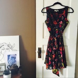 Beautiful floral wrap dress