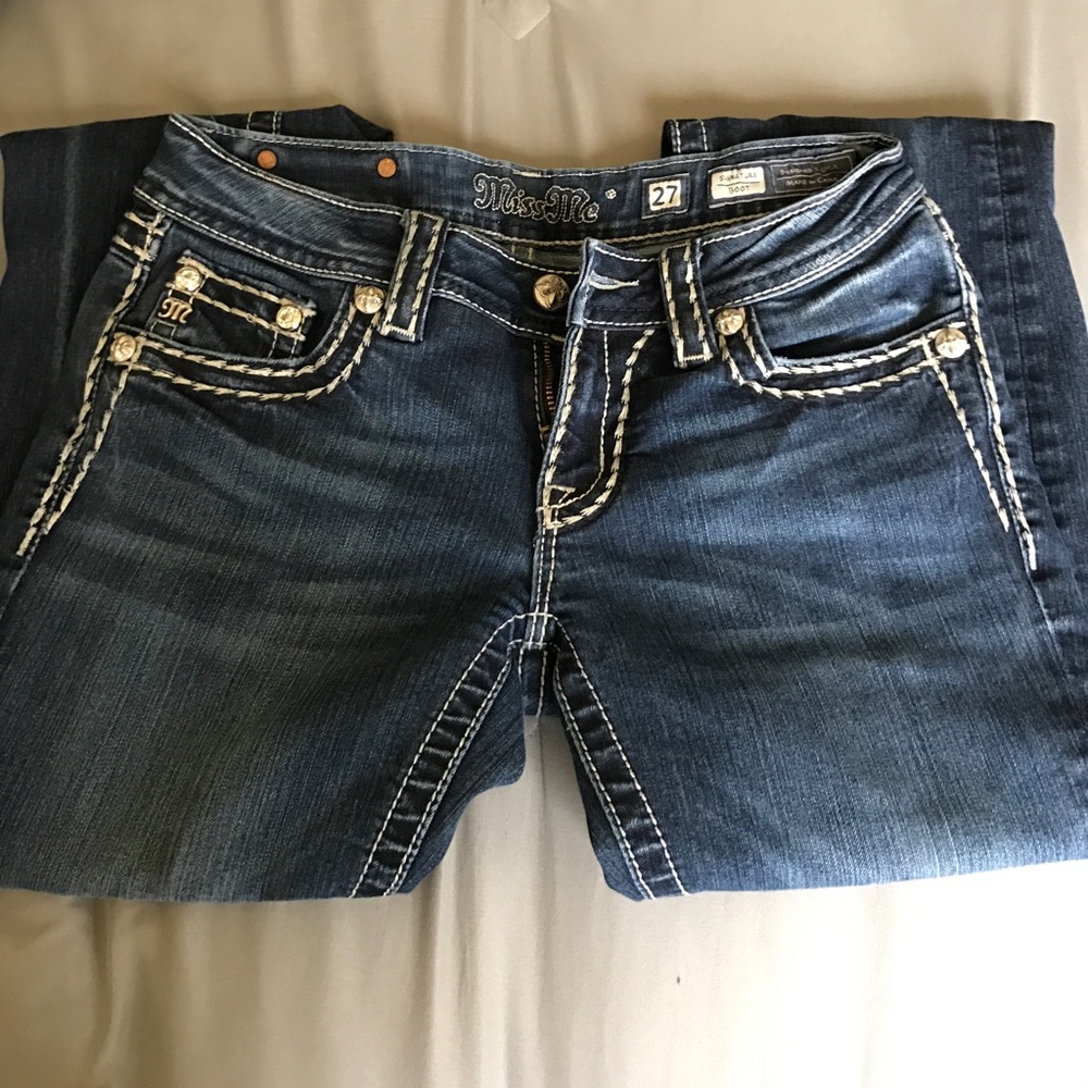 Miss Me Size 27 Reg Bootcut Dark Wash Jeans