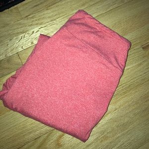 LulaRoe OS heathered redish leggings