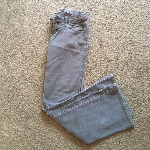 Gray corduroy flare pants - Picture 1 of 6