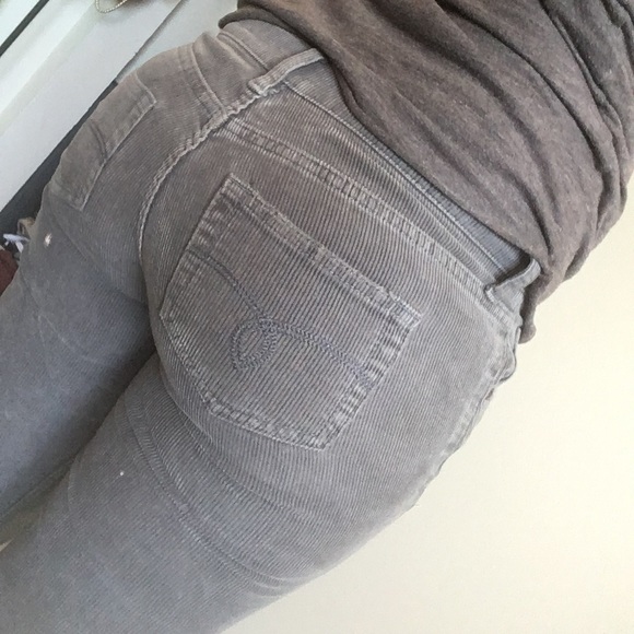 Gray corduroy flare pants - Picture 5 of 6