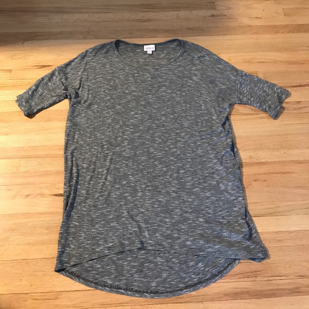 LulaRoe XXS Irma - ribbed gray