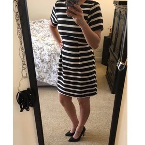 🚨FINAL MARKDOWN!🚨Black and Ivory Striped Dress