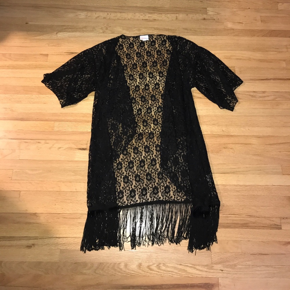 LulaRoe S Monroe black lace