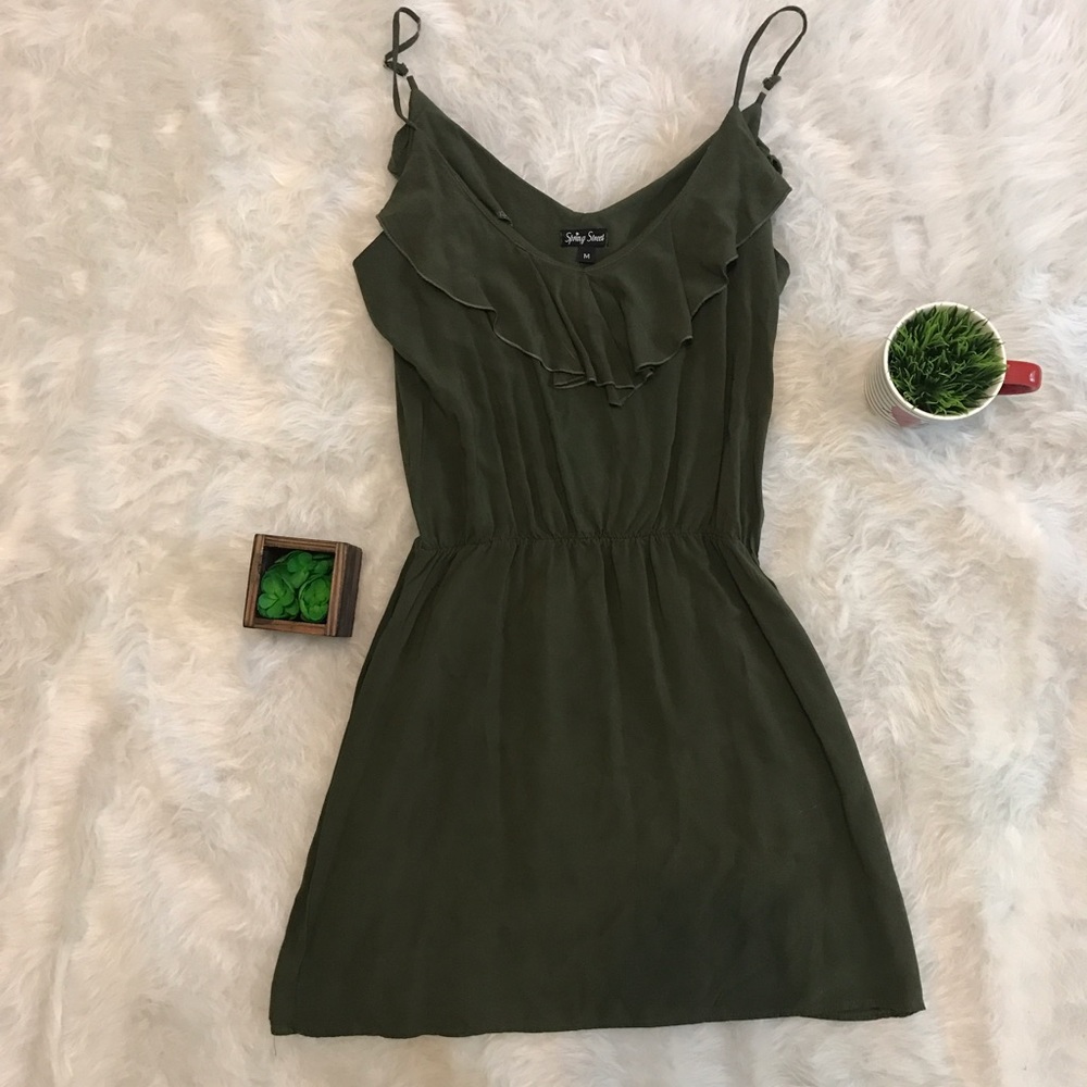 Spring Street olive dress