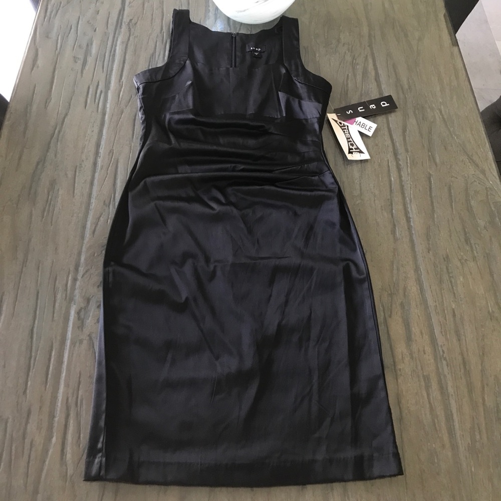 NWT Black Satin Like Stretch Dress