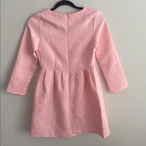 NWOT Pink Jacquard Structured Dress - Picture 3 of 4