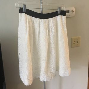White lace skirt