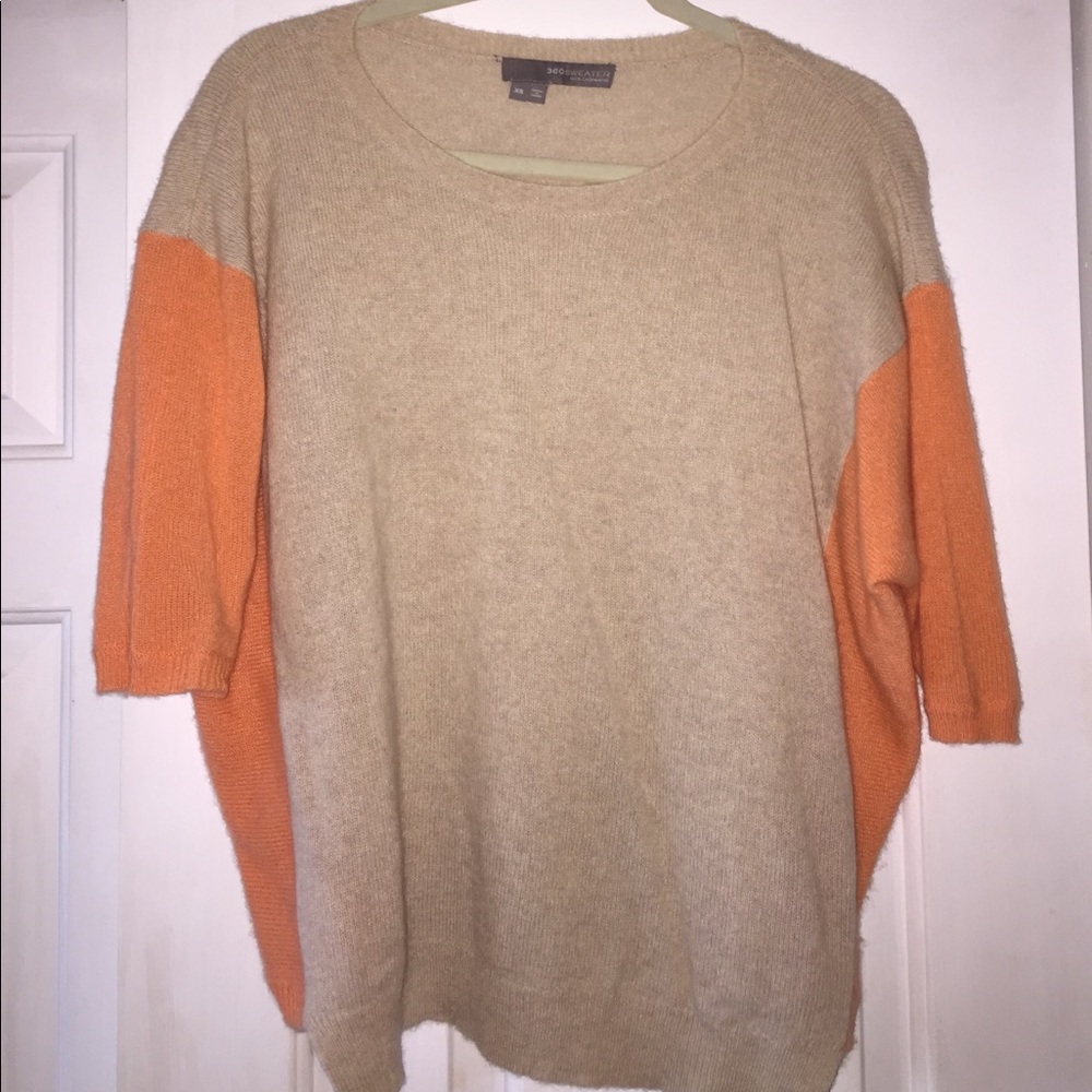 100% Cashmere Color block Sweater