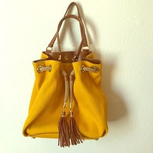 Michael Kors Large Mustard Cinch Purse