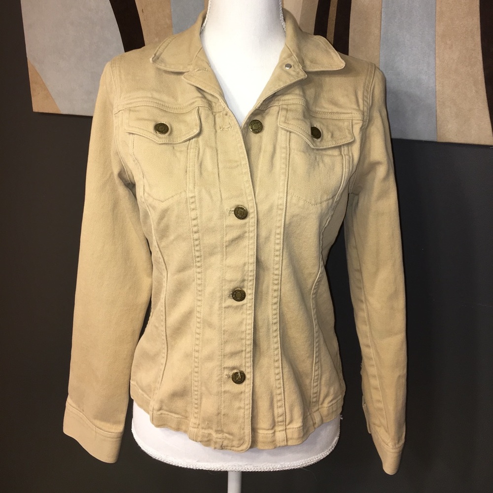 Tan Denim Jacket, Jones Sport Stretch