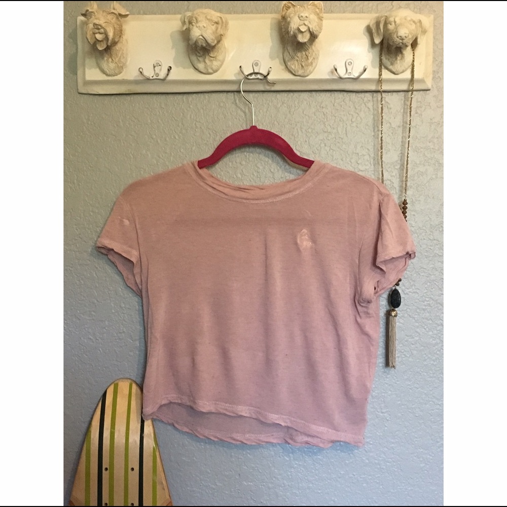 "Be you" blush pink cropped t-shirt