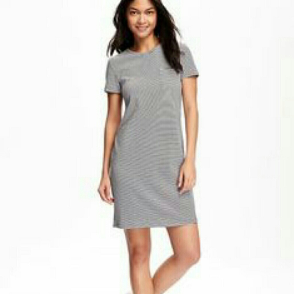 Grey Fitted T-shirt Dress