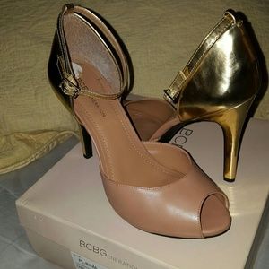 BCBG 4inch Open-toe Heels