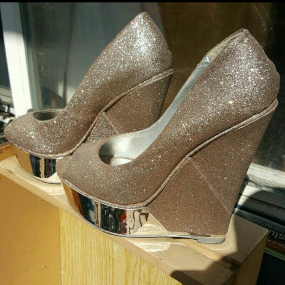 Holographic 3D multi Glitter wedges