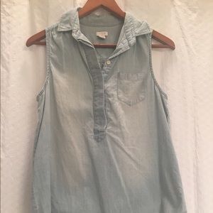 J. Crew Chambray sleeveless top