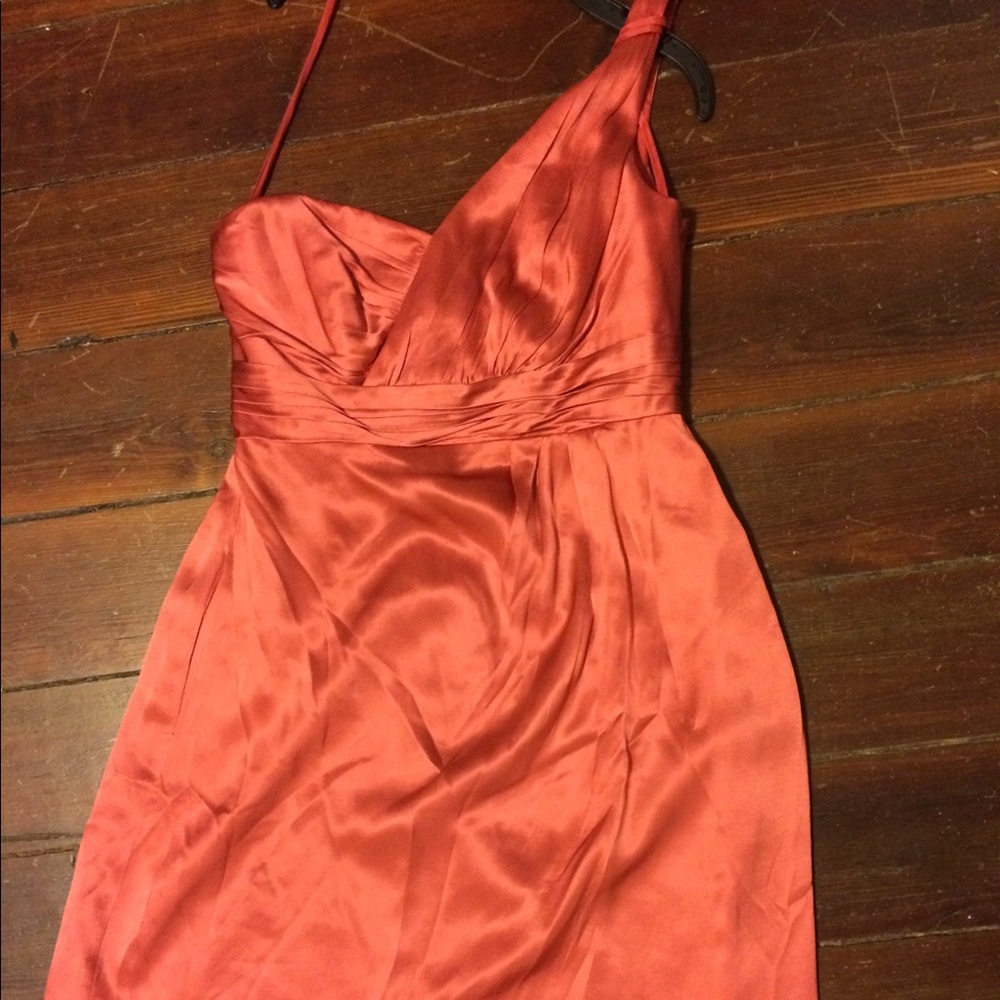Desert rose one shoulder cocktail dress