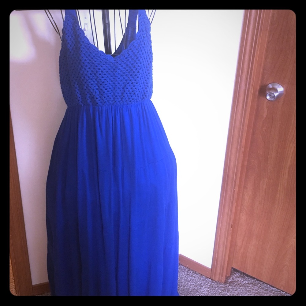 Royal blue beach  summer dress.