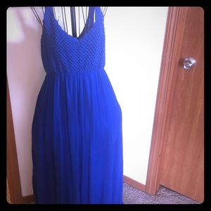 Royal blue beach  summer dress.