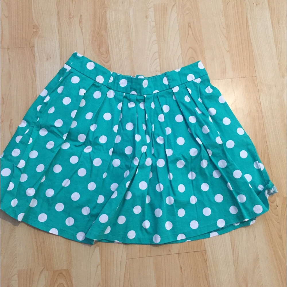 Polka dot mini skirt