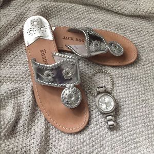 Silver Jack Rogers Sandals