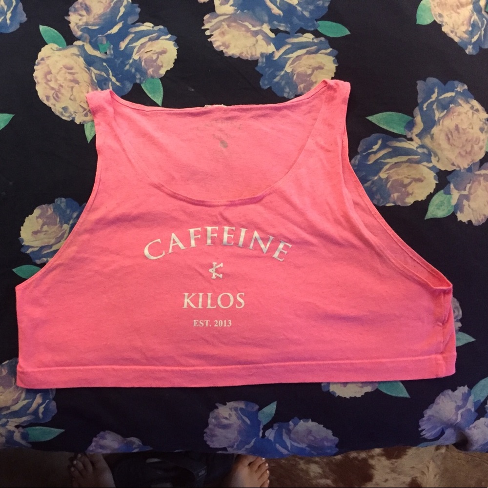 Caffeine and Kilos crop top