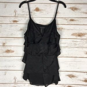 {BCBGMaxAzria} Black Tiered Ruffle Blouse {BCBGMaxAzria} Black Tiered Ruffle Blouse
