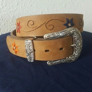 Nocona Western Flowered Belt