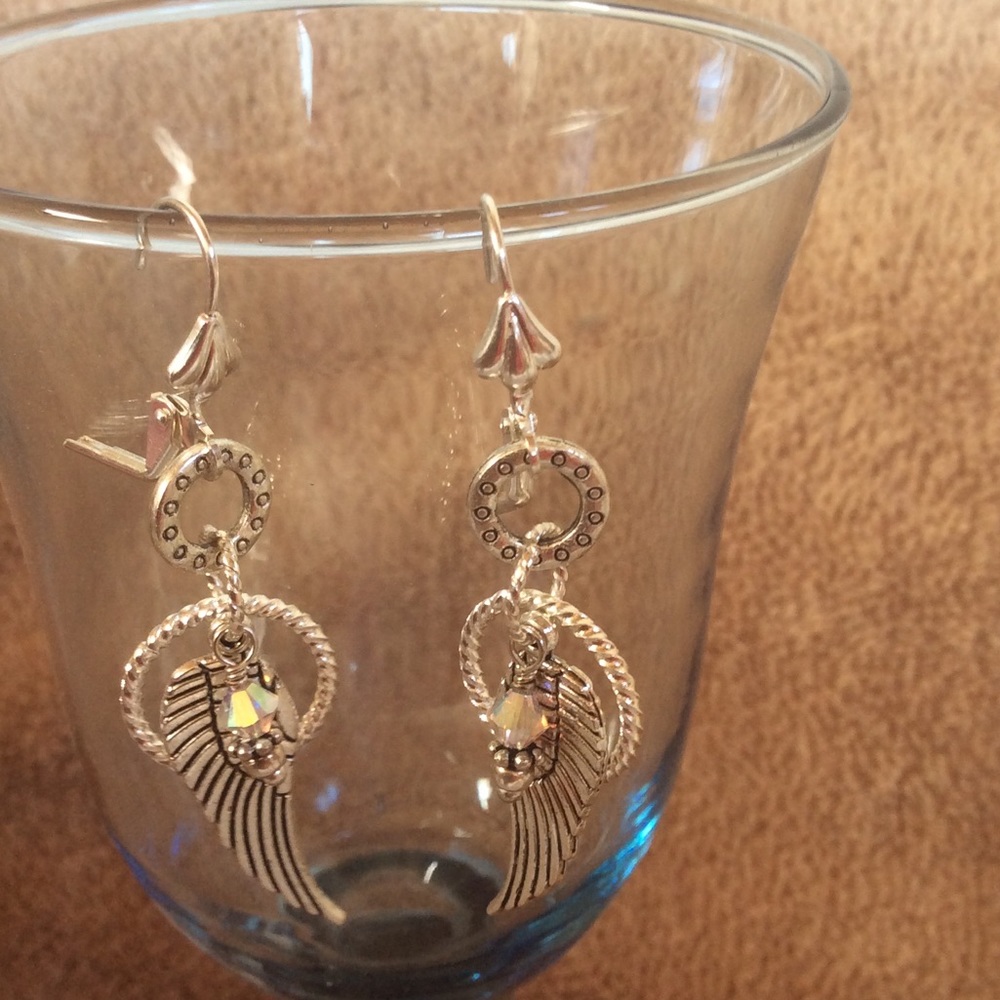 "On Angels Wings" Swarovski Crystal earrings