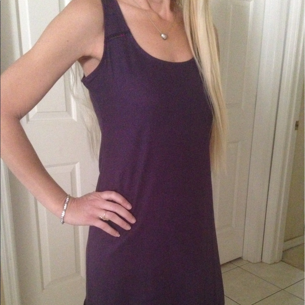 NWOT - gorgeous purple dress, linen and rayon