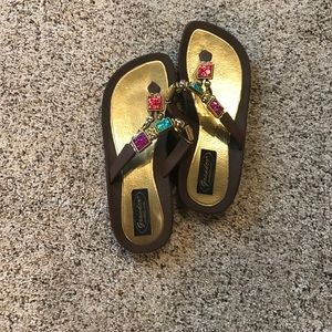 NWOB Boho jeweled sandals