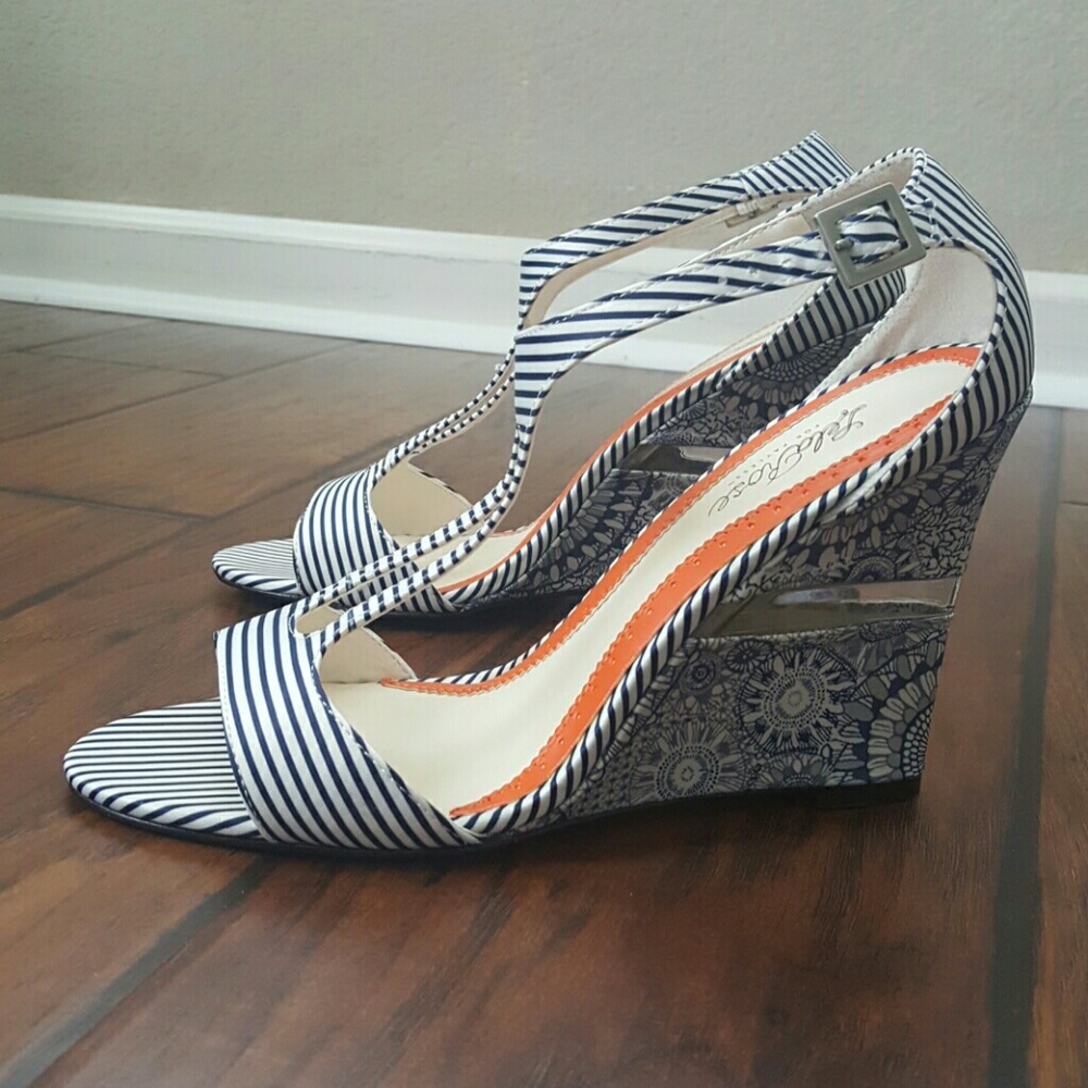 Navy Blue and White sandal