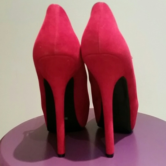 Anne Michelle Red Platform Pumps NWOT - Picture 2 of 4
