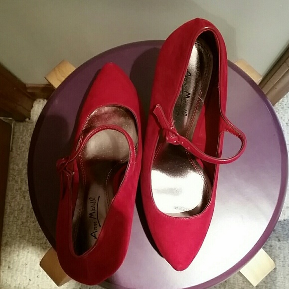 Anne Michelle Red Platform Pumps NWOT - Picture 4 of 4