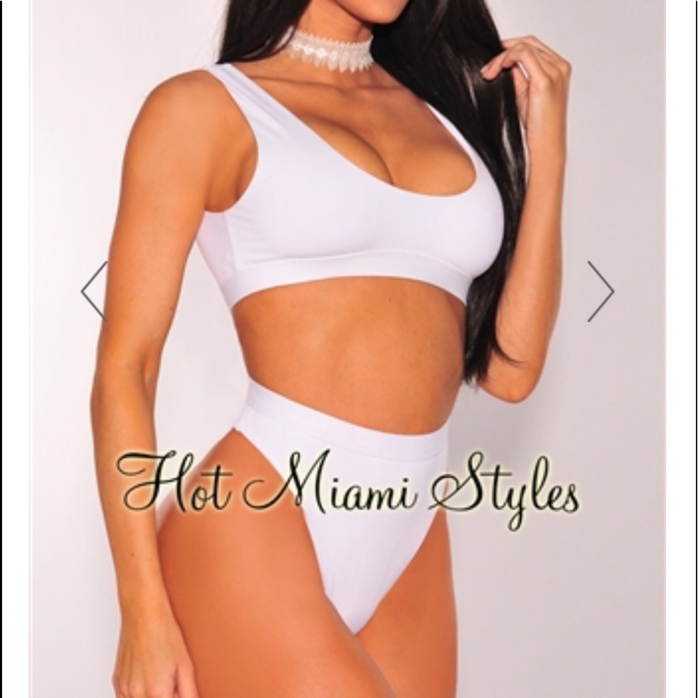 NWT - Hot Miami styles white bikini swimsuit
