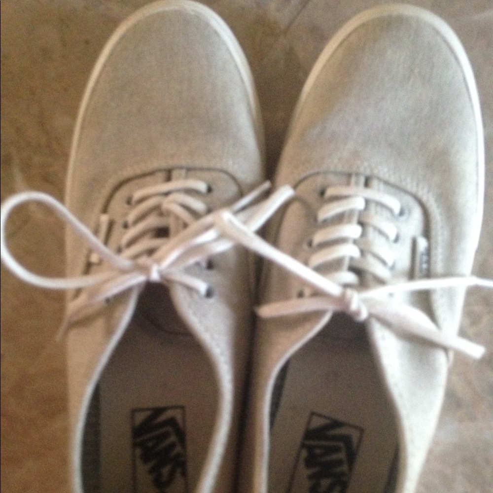 Grey/silverish Vans, size 7.5