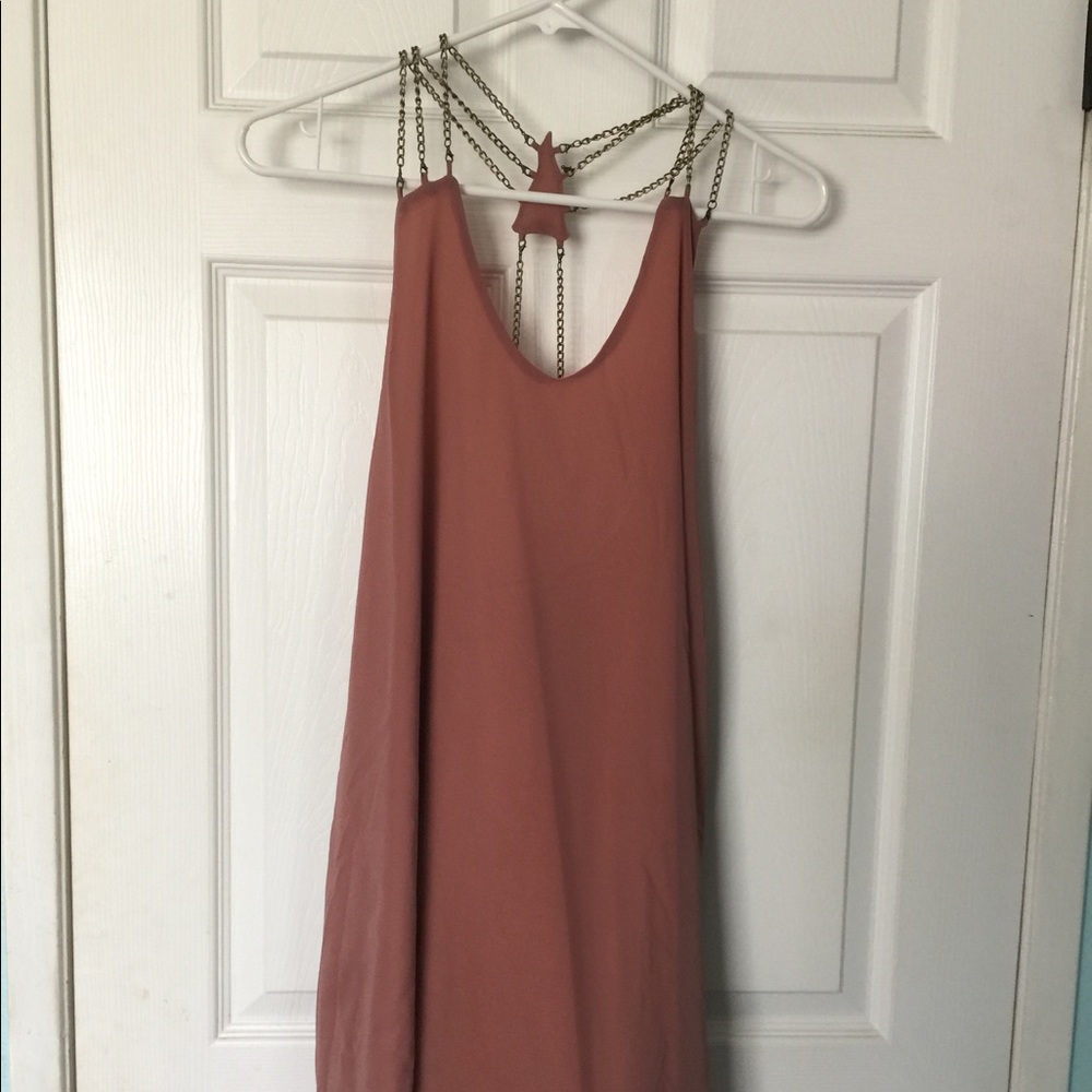 Worn once plum chained back dress