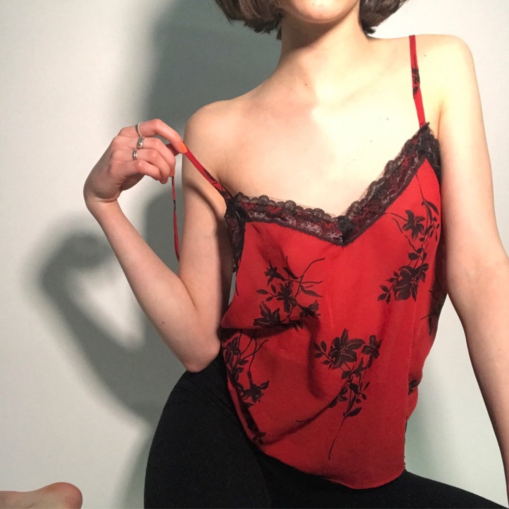 RED LINGERIE TOP 🌹