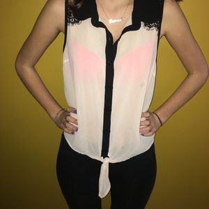 Sexy button up blouse