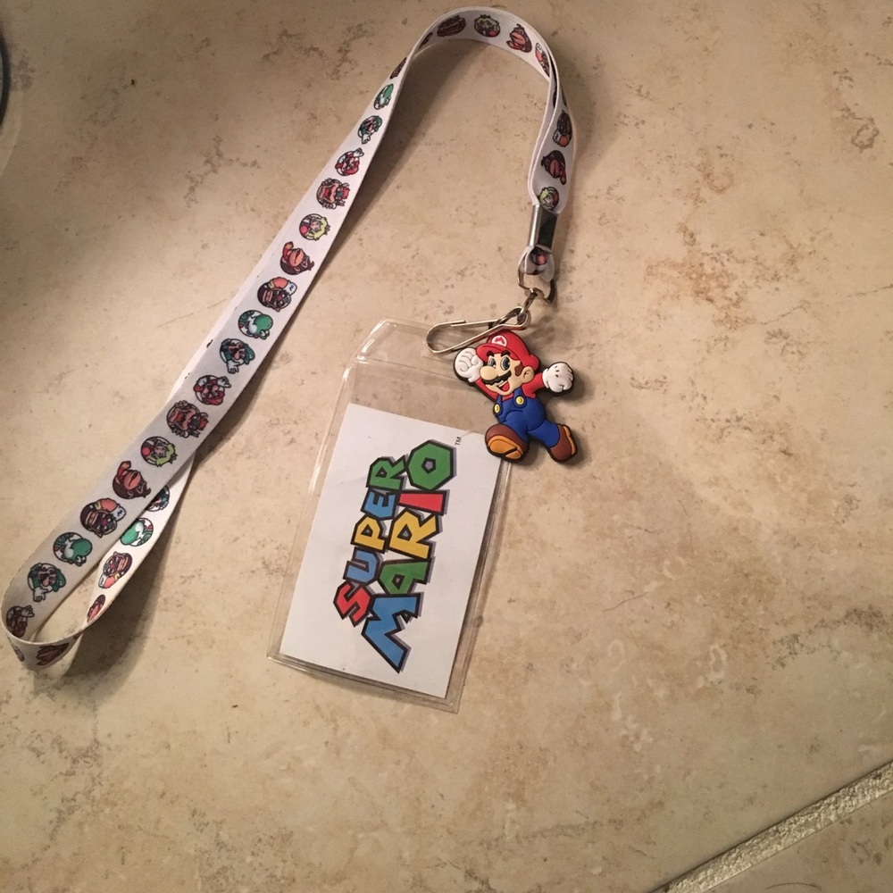 Hot Topic Super Mario lanyard