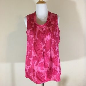 Talbots sleeveless pink blouse 10 Talbots sleeveless pink blouse 10
