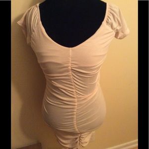Poof Scrunch Cream Dress