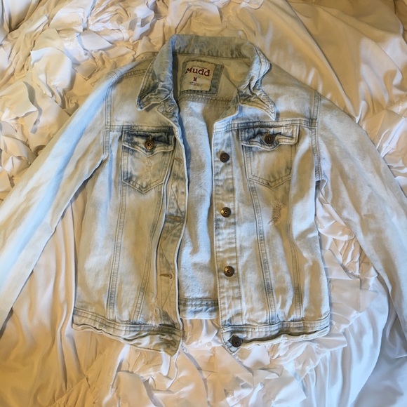 Mudd Jackets & Blazers - Distressed, acid wash denim/jean jacket! Medium!