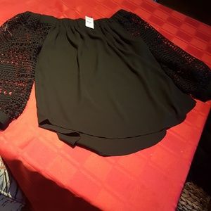 Black express off shoulder blouse
