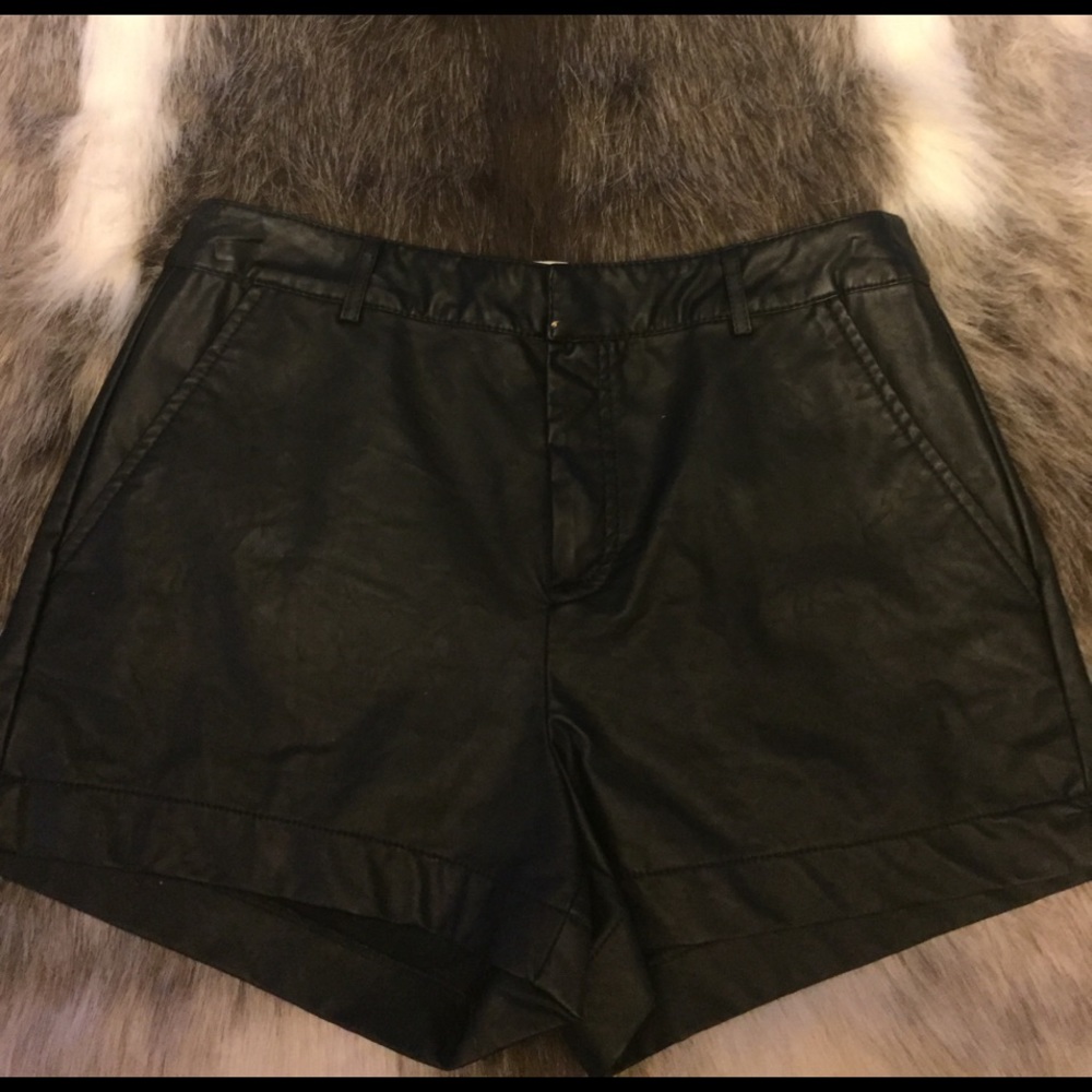 F21 Faux Leather Shorts