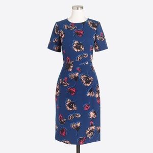J Crew short sleeve printed dress