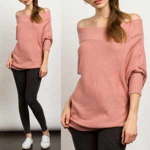 Bellanblue Tops - 🆕JESSLYN off shoulder knit sweater - MAUVE Bellanblue Tops - 🆕JESSLYN off shoulder knit sweater - MAUVE