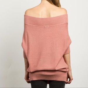 Bellanblue Tops - 🆕JESSLYN off shoulder knit sweater - MAUVE Bellanblue Tops - 🆕JESSLYN off shoulder knit sweater - MAUVE