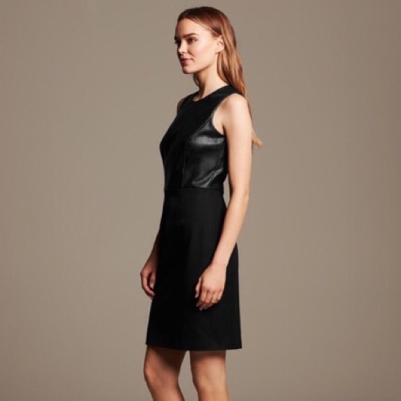Banana Republic Dresses & Skirts - Banana Republic LBD w/ Leather Panels- 2
