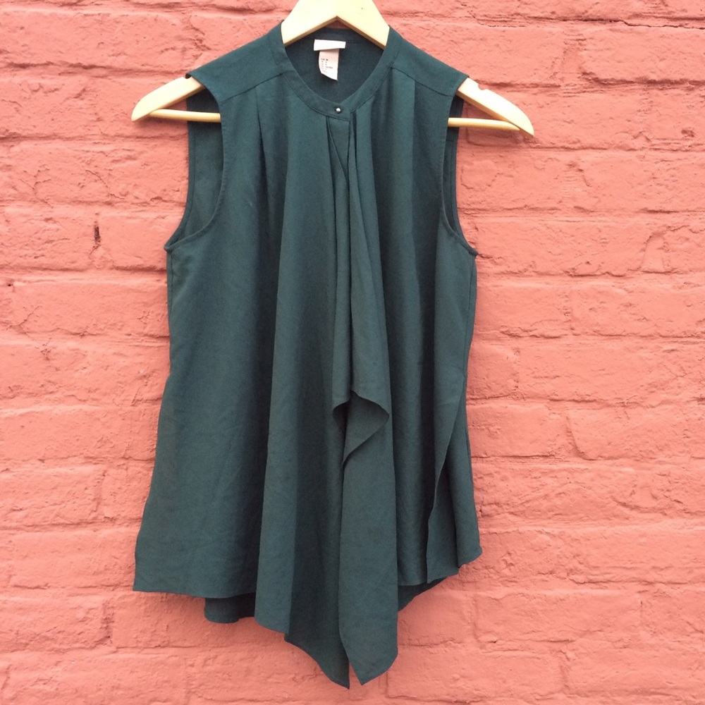 H&M Forest Green Drape Tank - 8